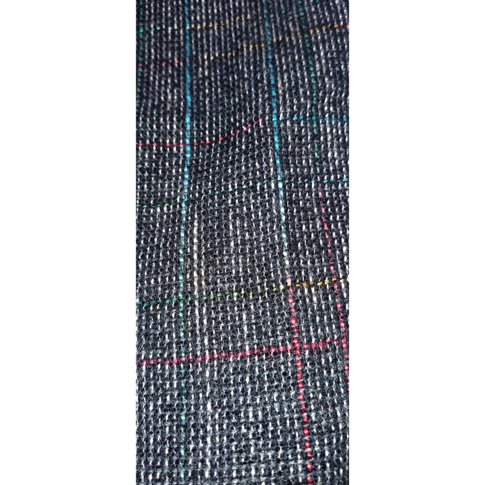 VTG Womens Plaid Tweed Maxi Skirt Dark Multi Color Classic Tailored Knee Length2
