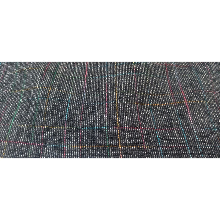 VTG Womens Plaid Tweed Maxi Skirt Dark Multi Color Classic Tailored Knee Length3