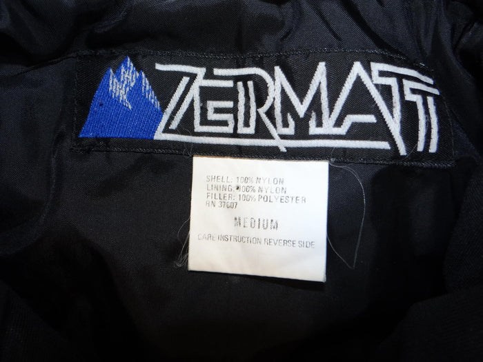 VTG Zermatt Men's Blue and Teal Nylon Winter Jacket   Med2