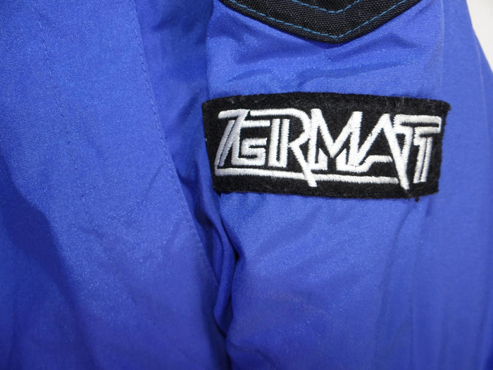 VTG Zermatt Men's Blue and Teal Nylon Winter Jacket   Med5