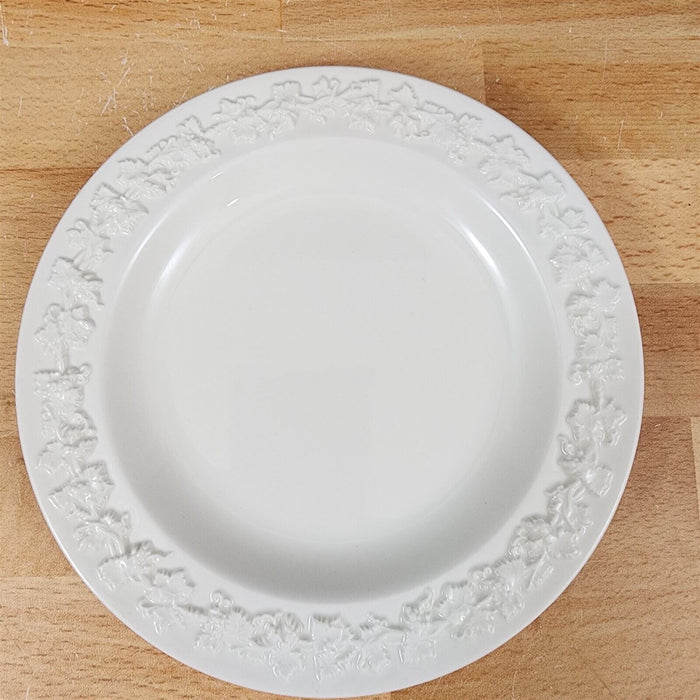 Wedgwood Cream Bread & Butter Plate 2 Set Embossed Queens Ware Etruria Barlaston