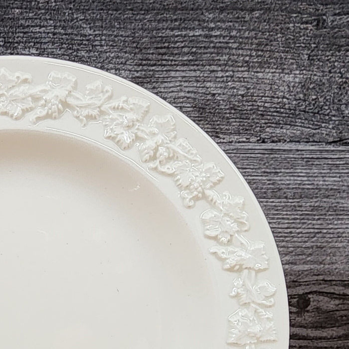 Wedgwood Cream Bread & Butter Plate 2 Set Embossed Queens Ware Etruria Barlaston