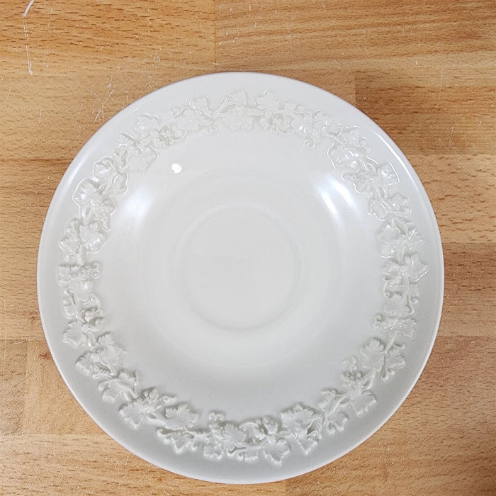 Wedgwood Cream Tea Cup & Saucer 3 Set Embossed Mug Queens Ware Etruria Barlaston