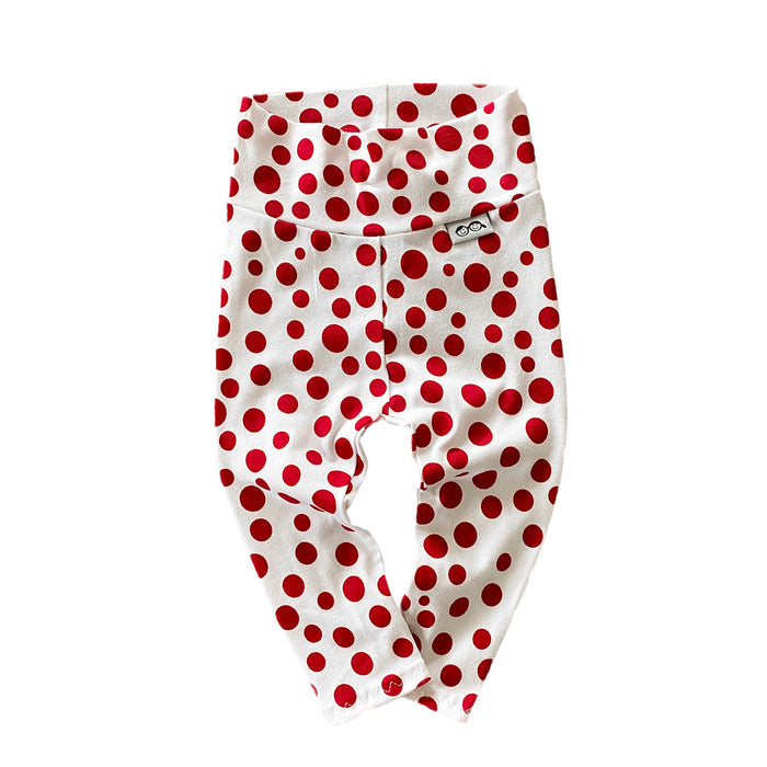 White red Polka Dots Leggings