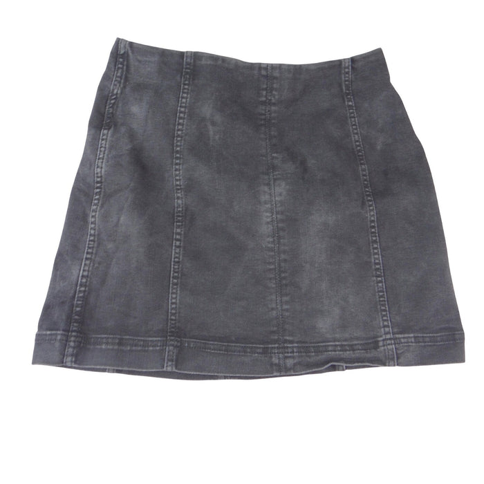 Wild Fable Womens Washed Black Denim A Line Mini Skirt High Rise Size 100