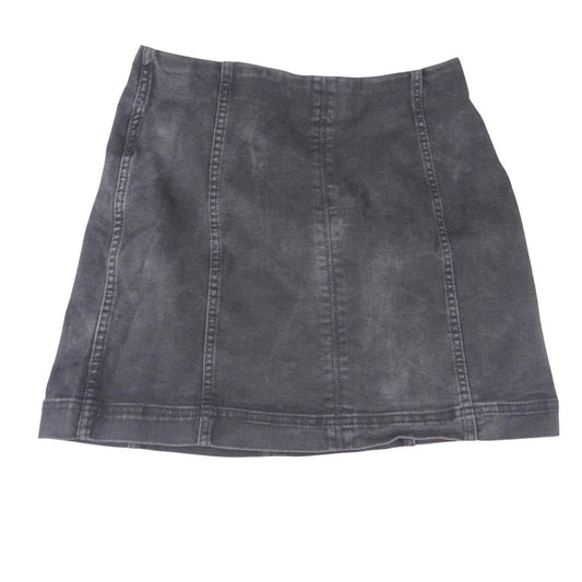 Wild Fable Womens Washed Black Denim A Line Mini Skirt High Rise Size 100