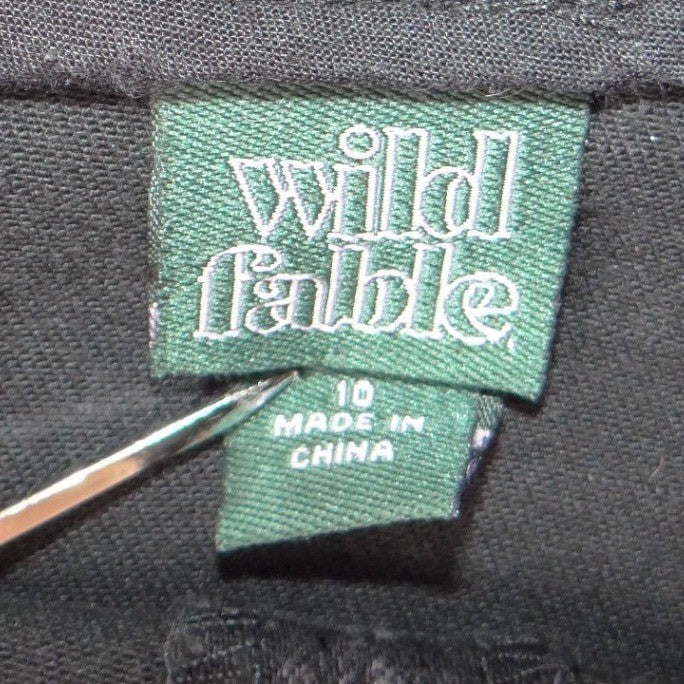 Wild Fable Womens Washed Black Denim A Line Mini Skirt High Rise Size 101