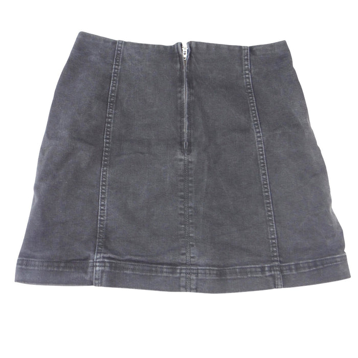 Wild Fable Womens Washed Black Denim A Line Mini Skirt High Rise Size 103