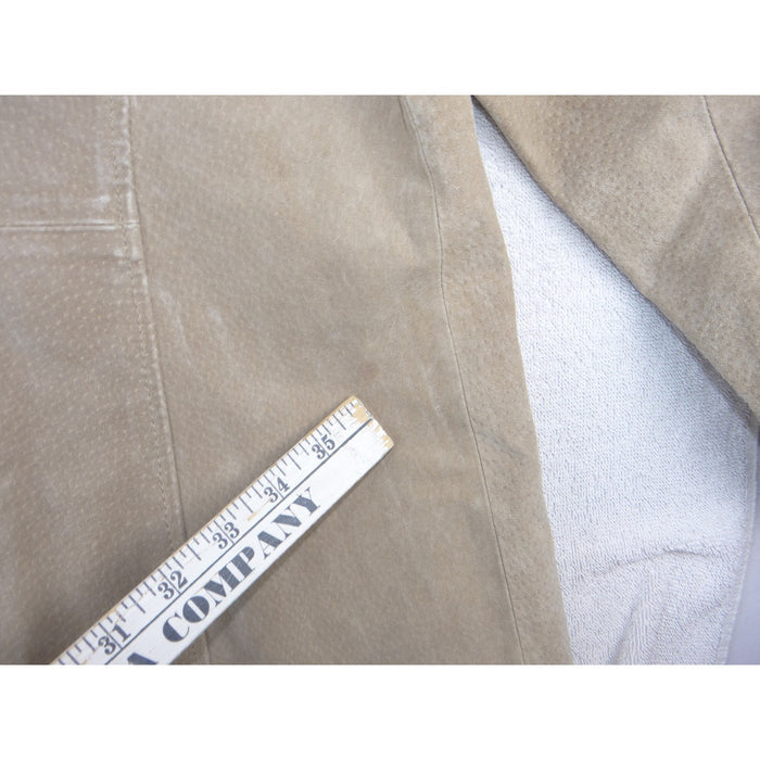 Wilsons Leather Tan Beige Suede Blazer Jacket 3 Button Professional Womens Med3