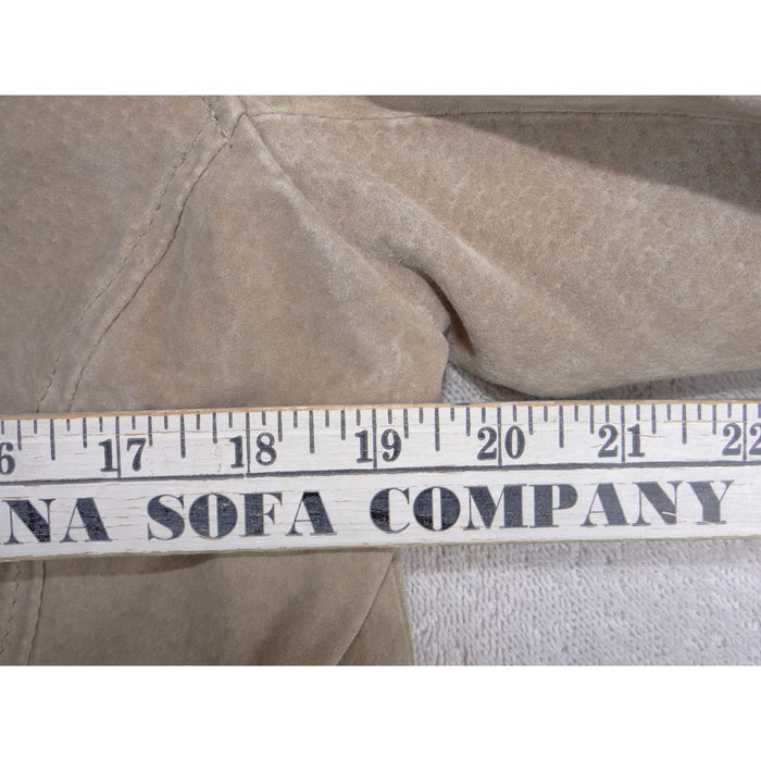 Wilsons Leather Tan Beige Suede Blazer Jacket 3 Button Professional Womens Med6