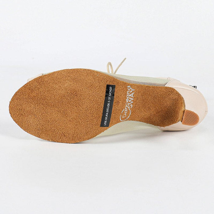 Women's Apricot Customized Heel Heels Dance Boots JazDancing Shoes