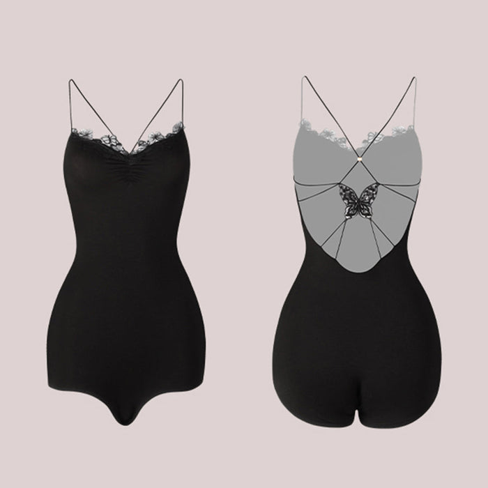 Women's Backless Dance Tops Bodysuit LeotarPractice DanceWear