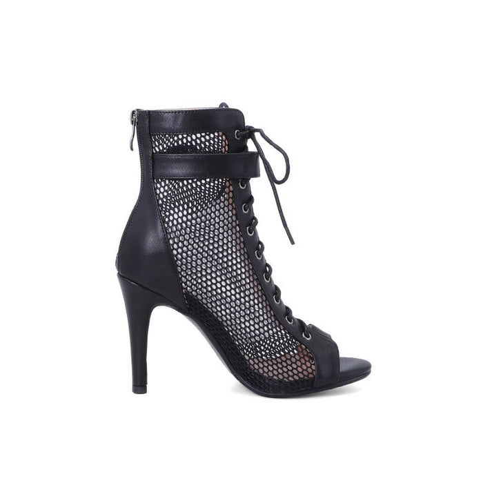 Women's Black 7.5cm/10cm Heels Dance Boots JazSalsa Street Sole Dancing Shoes