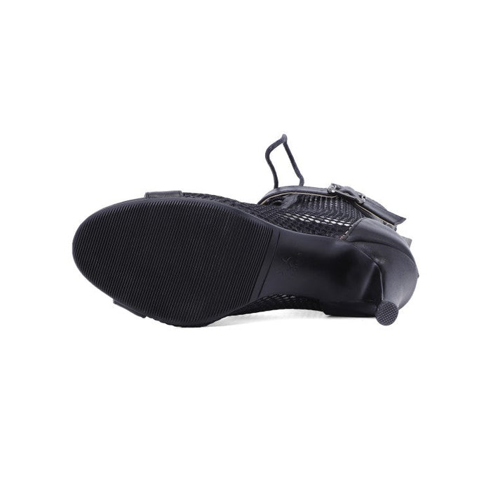 Women's Black 7.5cm/10cm Heels Dance Boots JazSalsa Street Sole Dancing Shoes