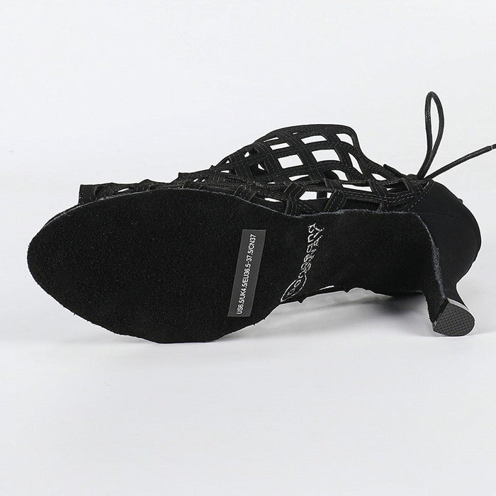 Women's Black Customized Heel Heels Dance Boots JazDancing Shoes