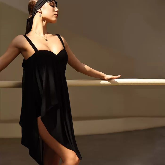 Women's Black Dress Dance Wear Training Performance Dress