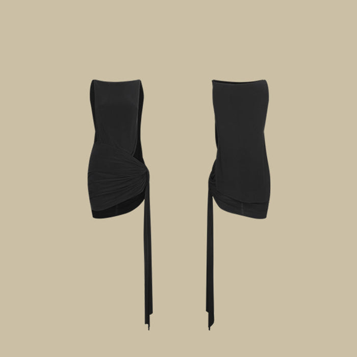 Women's Black Sleeveless Dance Dress Dance Wear