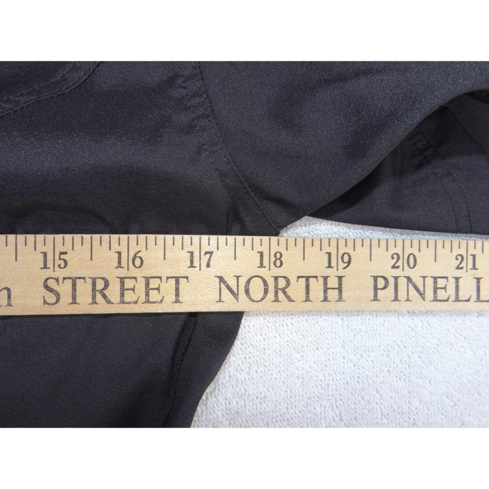 Womens Black V Neck Scrub Top Side Zip Short Sleeve Small 34214