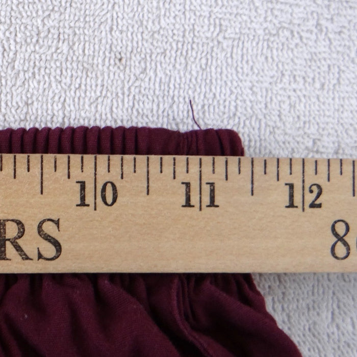 Womens Burgundy Elastic Waist Straight Leg Scrub Pants Wine Red Workwear3
