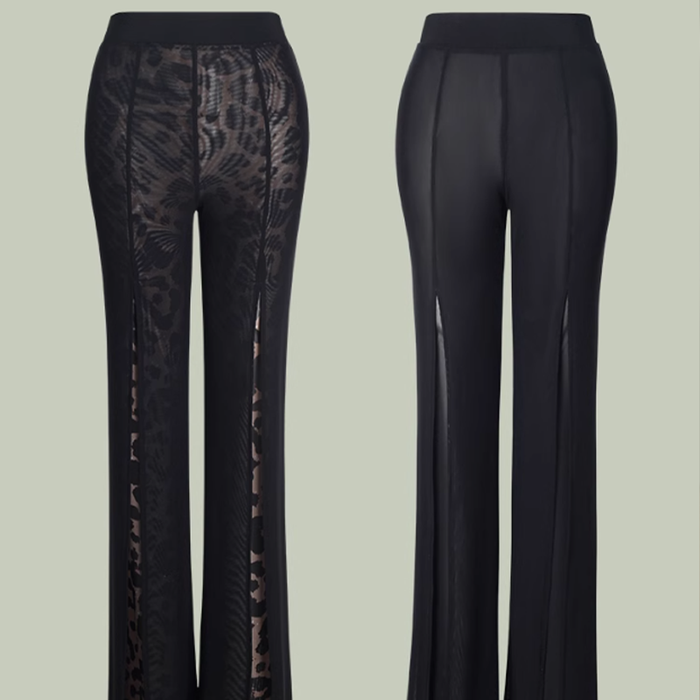 Women's High Waist Pants Latin Dance Wear Training Performance Pants