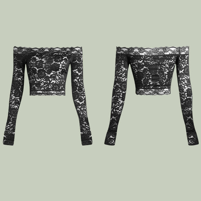 Women's Lace Long Sleeve Latin Dance Tops Dance Wear Dance Tops