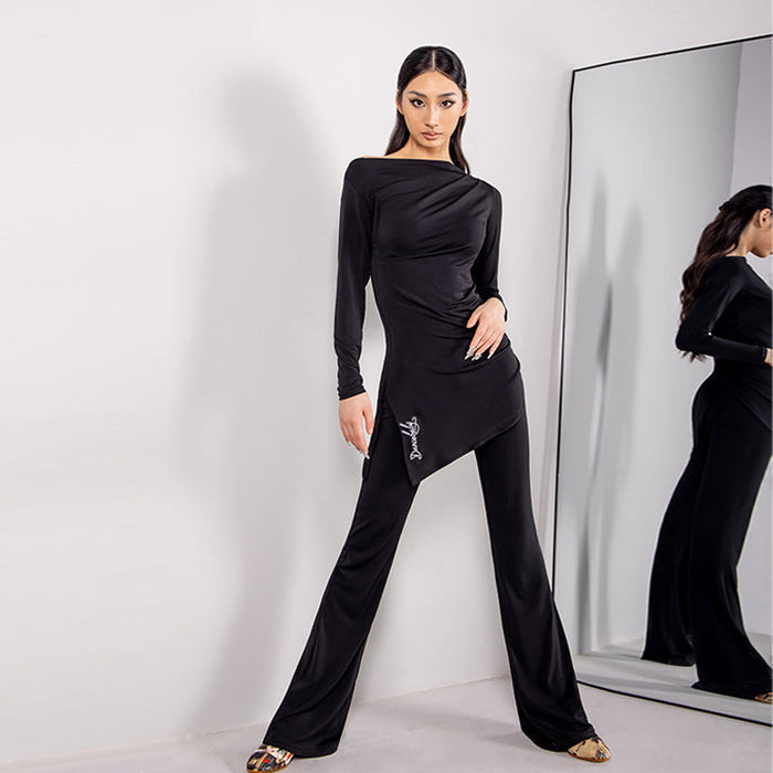 Women's Long Sleeves Latin Dance Tops DanceWear Training Performance Dance Tops