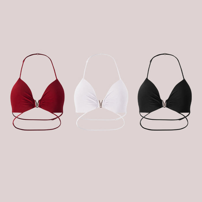 Women's Milk Silk Halter Latin Tops Practice Tops Latin DanceWear