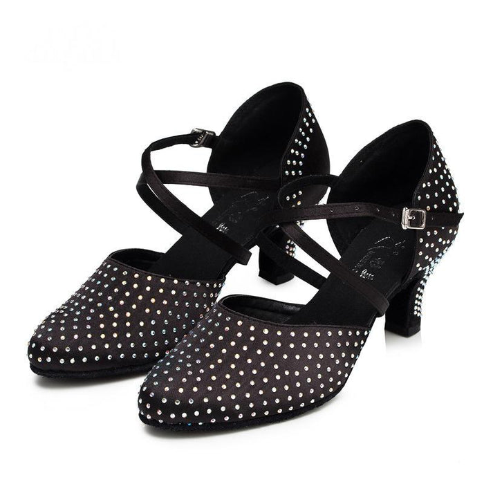 Women's Satin 6cm/7.5cm Heels Ballroom Dance Shoes Modern Dance Shoes