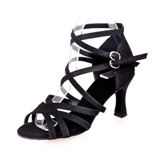 Women's Sparkling Glitter 7.5cm Ballroom Dance Shoes Latin Shoes