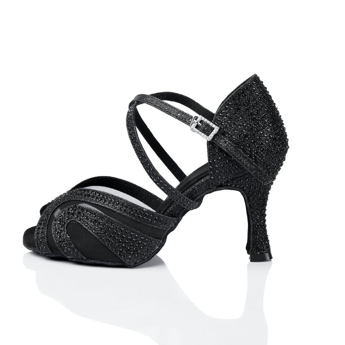 Women's Sparkling Glitter Customized Hee Latin Shoes Salsa Shoes Ballroom Dance Shoes