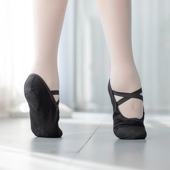 Women's Split-Sole Practice Canvas Ballet Shoes