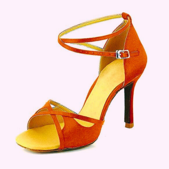 US 5/UK 3/EU 35/CN 34 / Orange / 027#(3.5inch/9cm)--Slim Heel