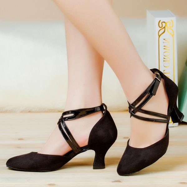 Women's Suede Customized Heel Ballroom Dance Shoes Modern Dance Shoes