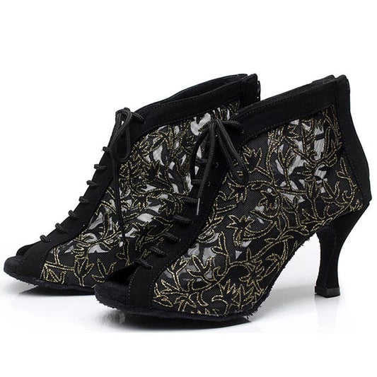 Women's Suede Leatherette Customized Heel Ballroom Dance Shoes/Latin Shoes