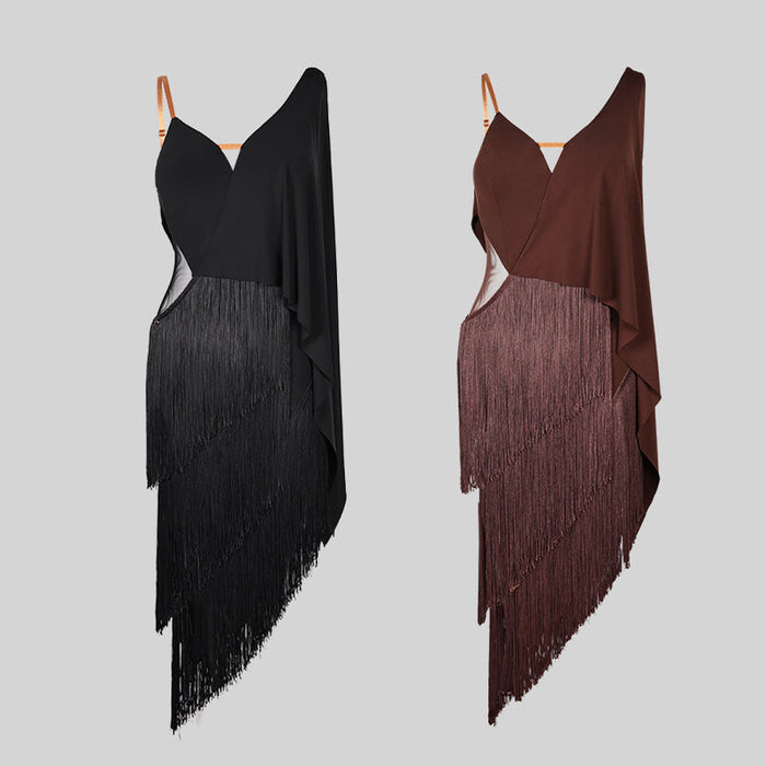 Women's Tassel Dress Dance Wear Training Performance Dress