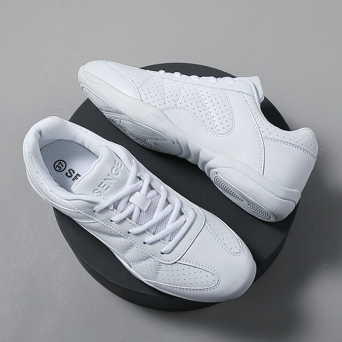Women's White JazShoes Lace-up Dance Sneakers