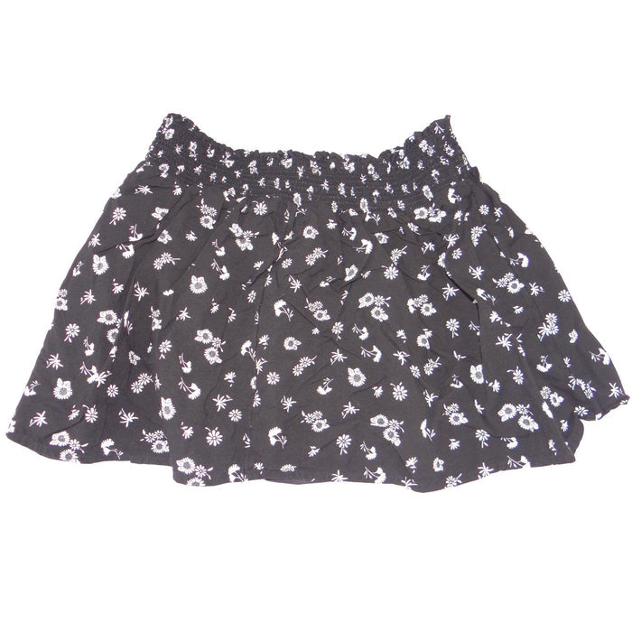 Wonder Nation Girls Plus Size L 10 12 Black White Floral Daisy Smocked Skort2