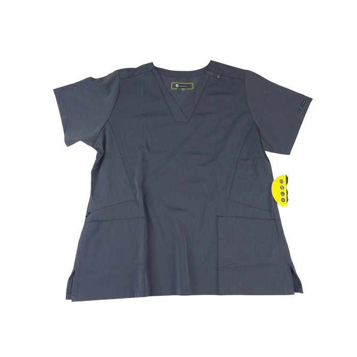 WonderWink HP High Performance V Neck Scrub Top Pewter Gray 6412A Mens Large NWT0