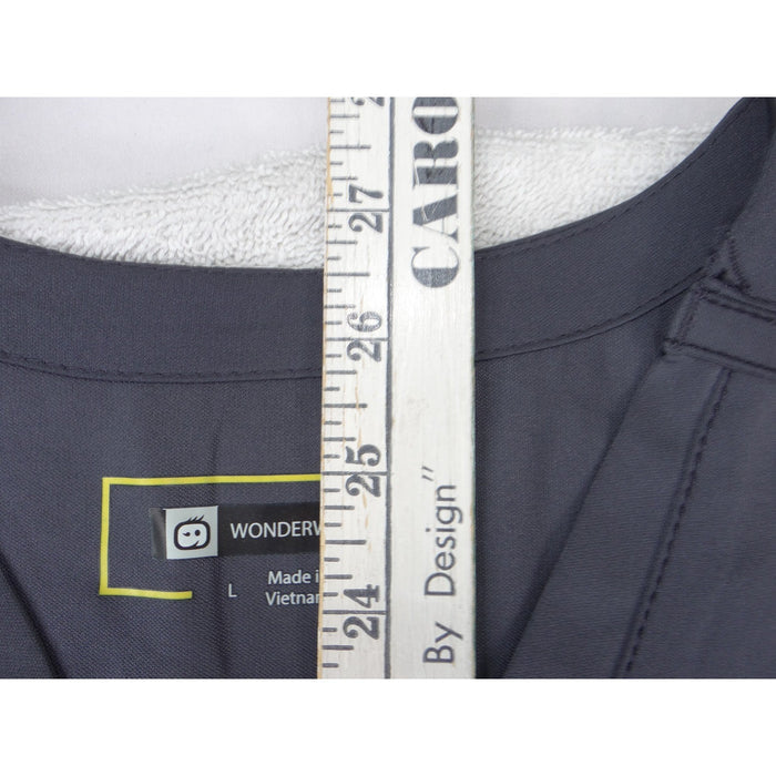 WonderWink HP High Performance V Neck Scrub Top Pewter Gray 6412A Mens Large NWT4