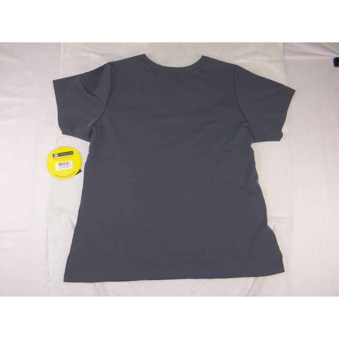 WonderWink HP Women Scrub Top Pewter Gray V Neck Performance 6108 Size L NWT1