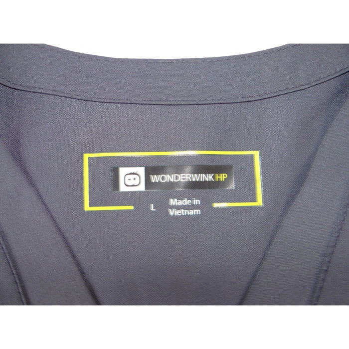 WonderWink HP Women Scrub Top Pewter Gray V Neck Performance 6108 Size L NWT2