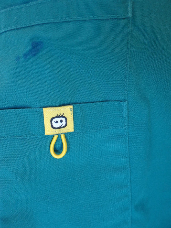 WonderWink Teal Women's Scrub Pants with Yellow Drawstring, Size XL4