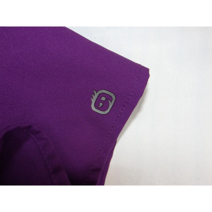 WonderWink W123 Womens Purple V Neck Scrub Top XL Short Sleeve Performance 34224