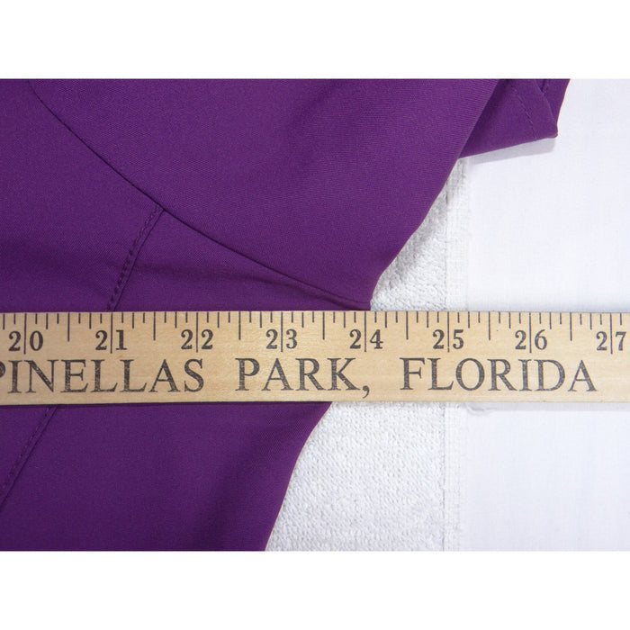 WonderWink W123 Womens Purple V Neck Scrub Top XL Short Sleeve Performance 34225