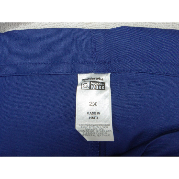 WonderWink WonderWORK Royal Blue Scrub Pants Unisex 2X Cargo Medical 36682