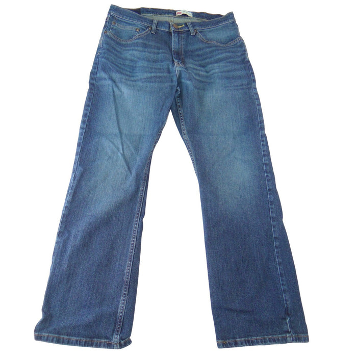 Wrangler Relaxed Boot Cut Jeans Mens 34x30 Medium Wash Blue Denim0