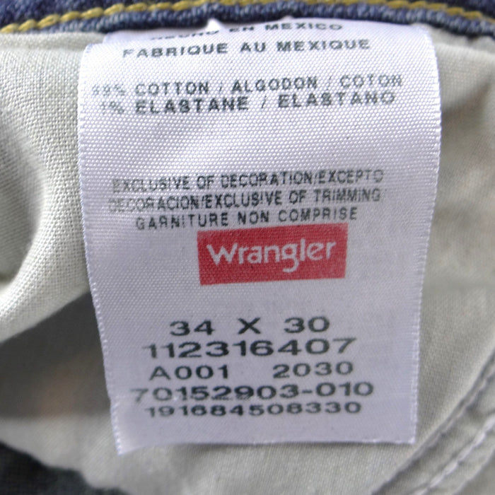 Wrangler Relaxed Boot Cut Jeans Mens 34x30 Medium Wash Blue Denim2
