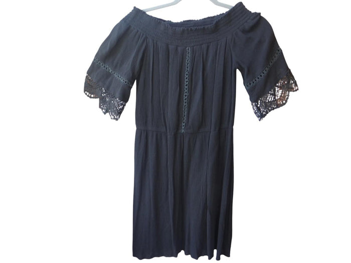 Xhilaration Off Shoulder Dress with Lace Trim0