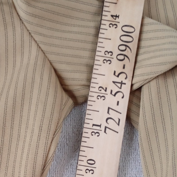 Y2K A. Byer Womens Tan Brown Pinstripe Wide Leg Dress Pants Trouser Size 94