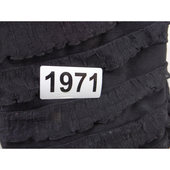 Y2K Candy Rain Womens Black Ruffle Sequin Racerback Tank Top Size L Slim Fit5
